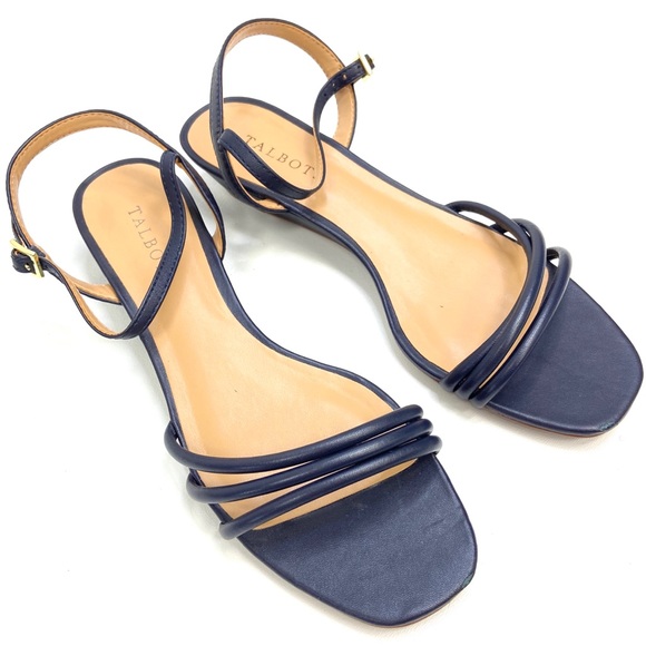 Talbots Shoes - Talbots | Leather Navy Blue Sandal
